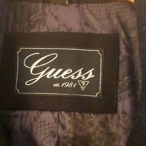 Women's Guess black coat, size medium